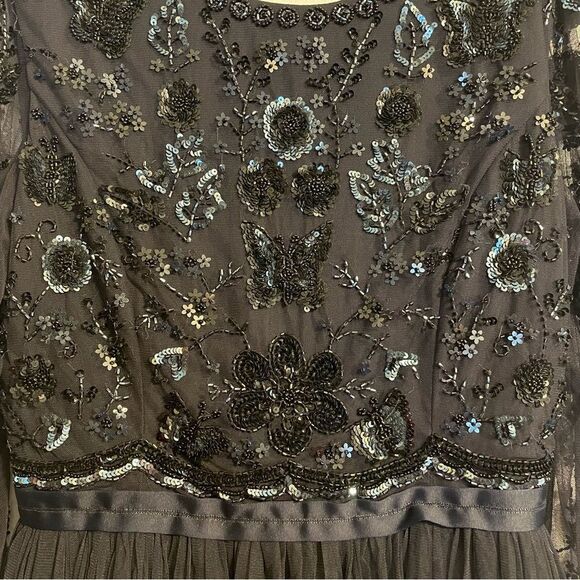 Needle & Thread Embellished Butterfly Gown in Midnight Blue - Picture 12 of 14